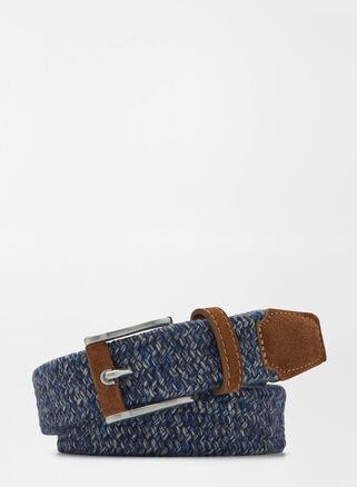 Peter Millar Mens O-Ring Suede Belt | Color: Dark Navy | Size: 38 Product Image