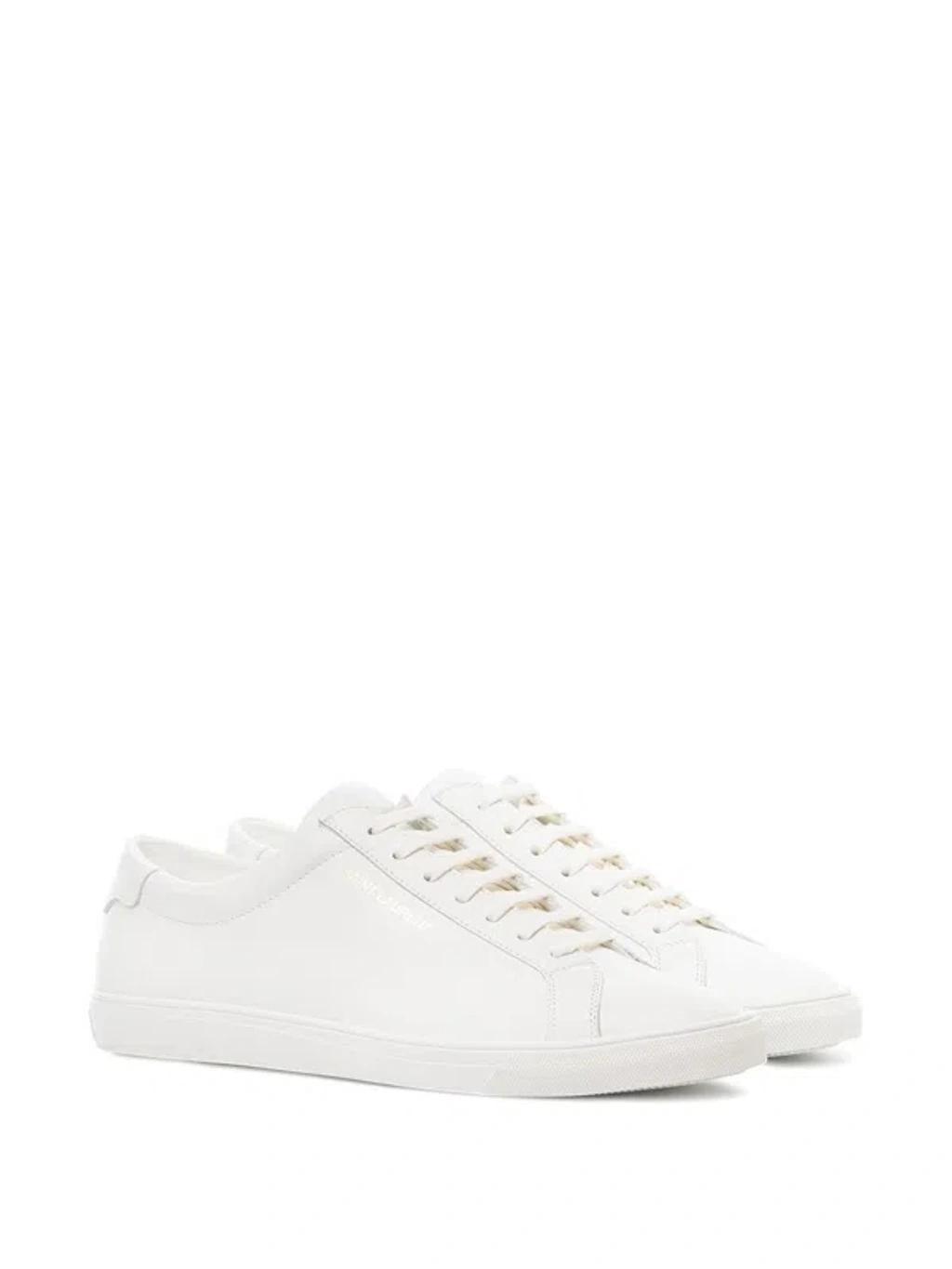 White Leather Andy Sneakers Product Image