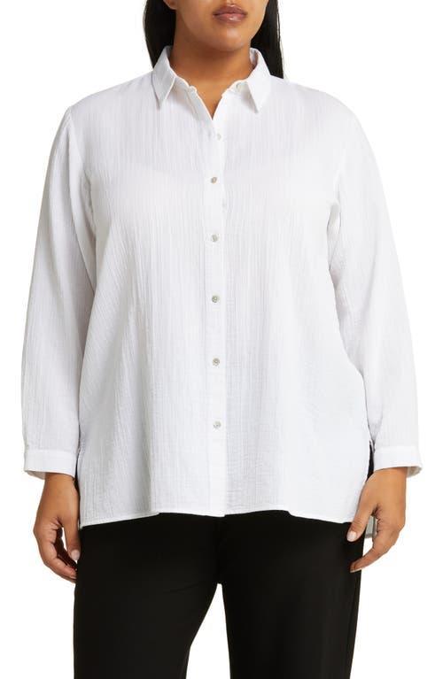 Eileen Fisher Classic Collar Cotton Easy Shirt Product Image