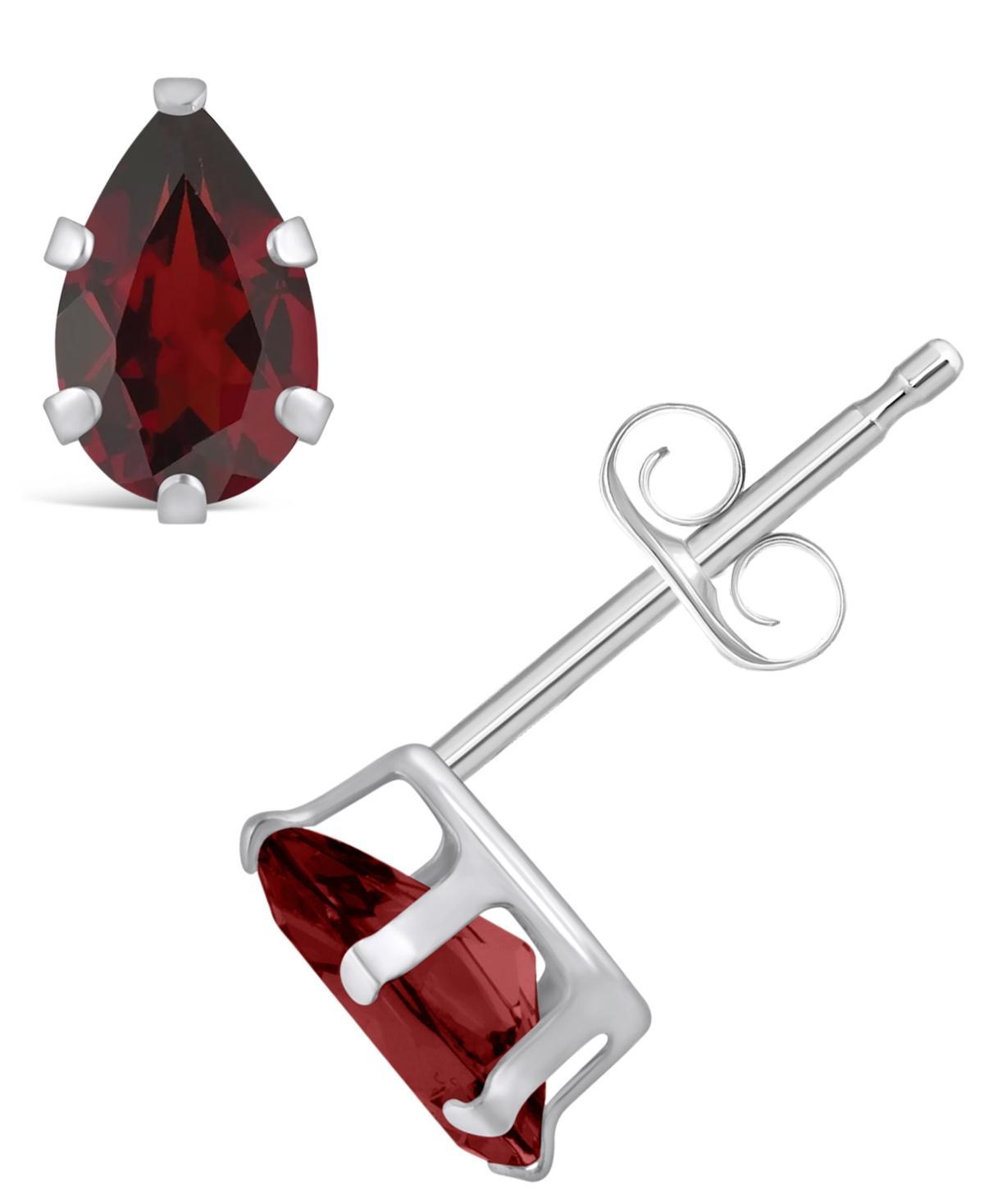 Macys Gemstone Stud Earrings in 10k White Gold Product Image