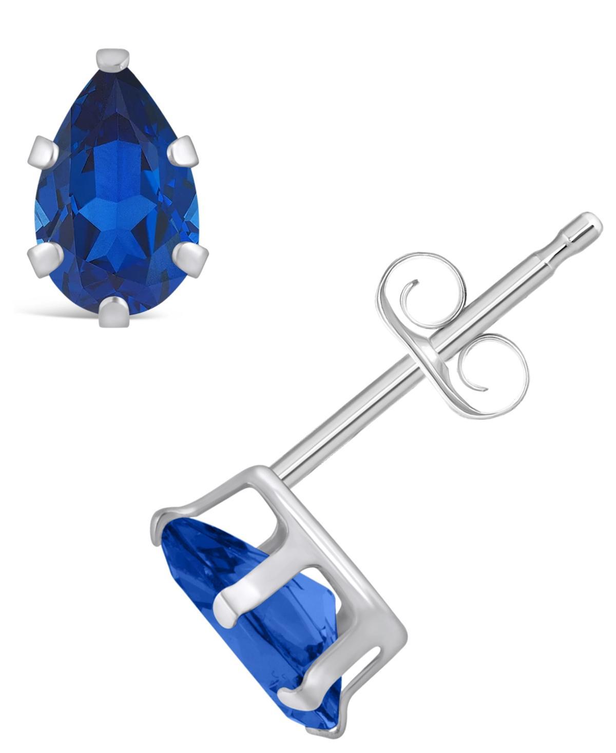 Macys Gemstone Stud Earrings in 10k White Gold Product Image