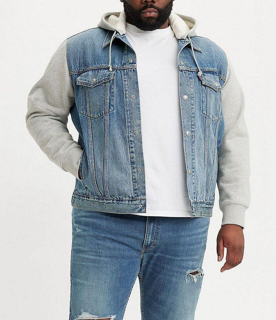 Levi's® Big & Tall Hybrid Hoodie V Denim Trucker Jacket Product Image