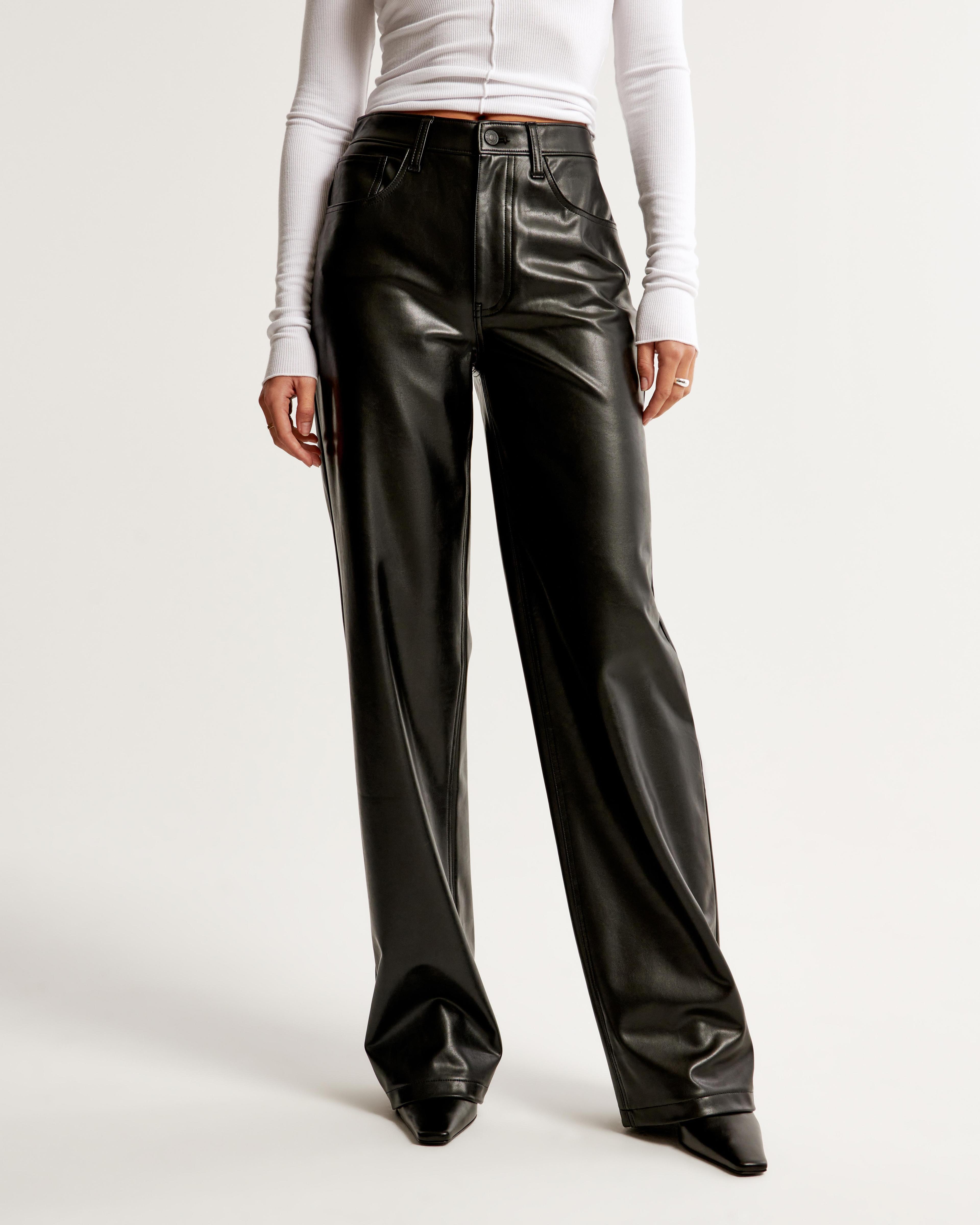 Vegan Leather High Rise Loose Pant Product Image