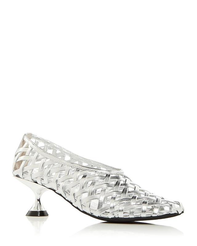 Jeffrey Campbell Womens Encaged Lattice Kitten Heel Pumps Product Image