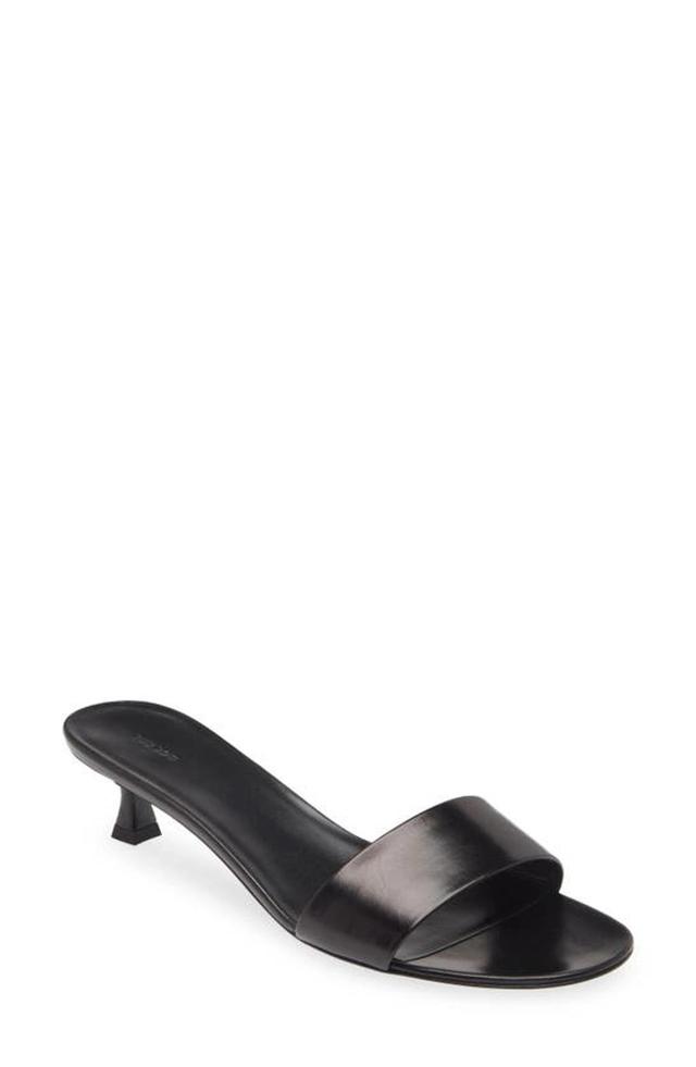 Combo Leather Mules In Black Product Image