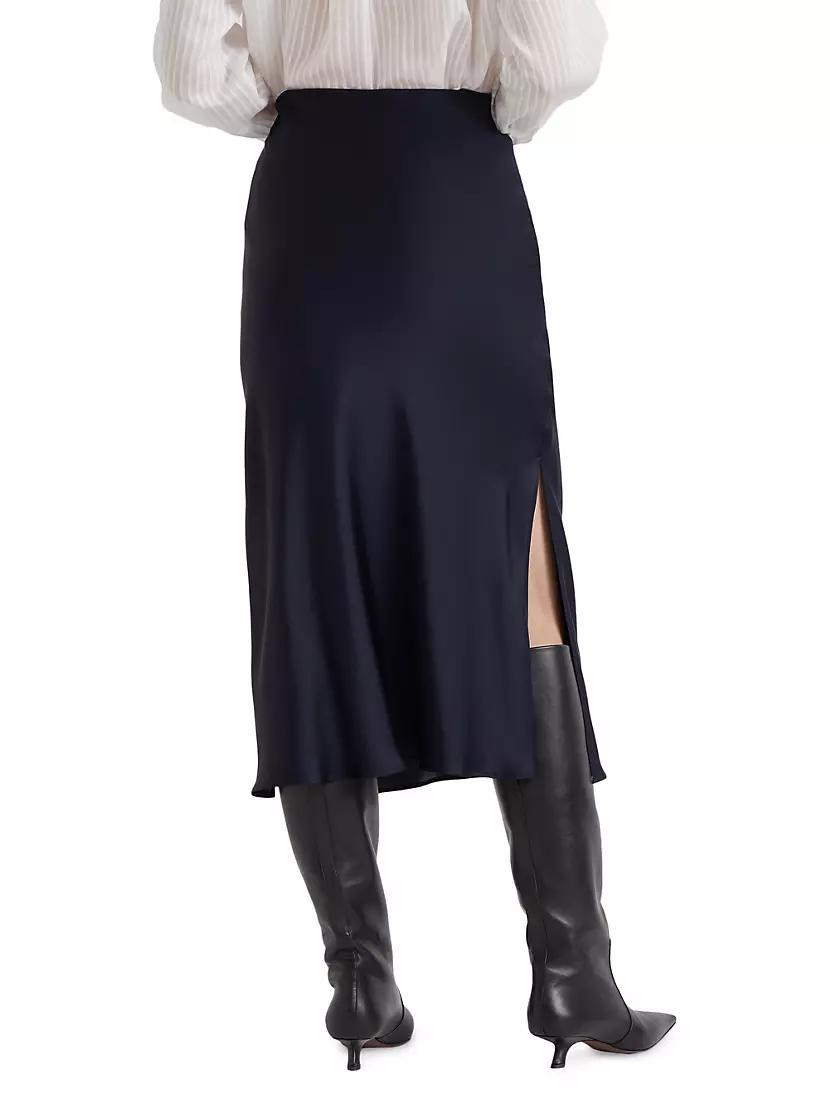 Soft Techno Satin Fluid Pencil Skirt Product Image