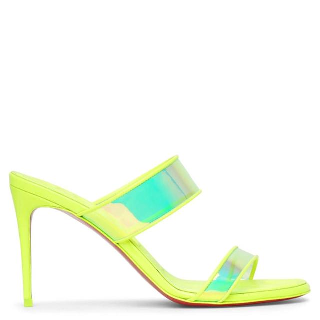 Just Loubi Mules 85 In Yellow Product Image