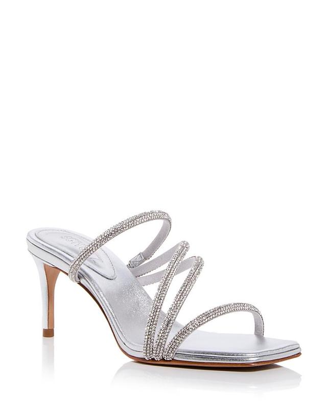 Schutz Womens Giulia Embellished High Heel Slide Sandals Product Image