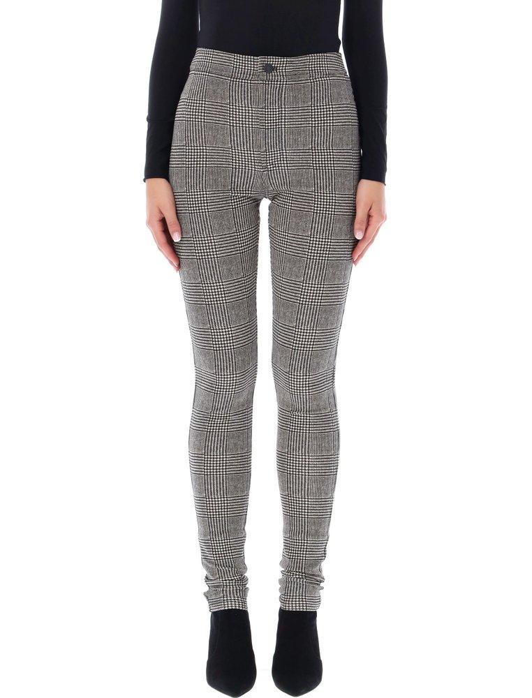 SAINT LAURENT Slim Fit Straight Leg Pants In Grey product image