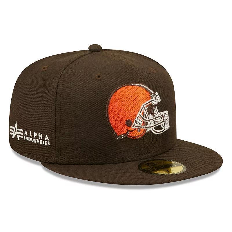 Mens New Era x Alpha Industries Brown Cleveland Browns Alpha 59FIFTY Fitted Hat Product Image