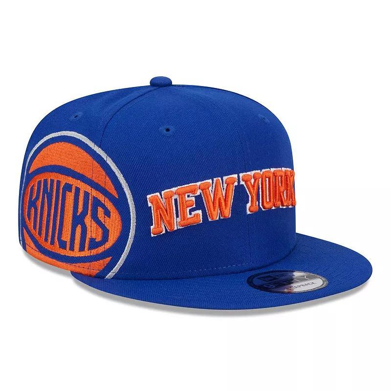 Mens New Era Blue New York Knicks Side Logo 9FIFTY Snapback Hat Product Image