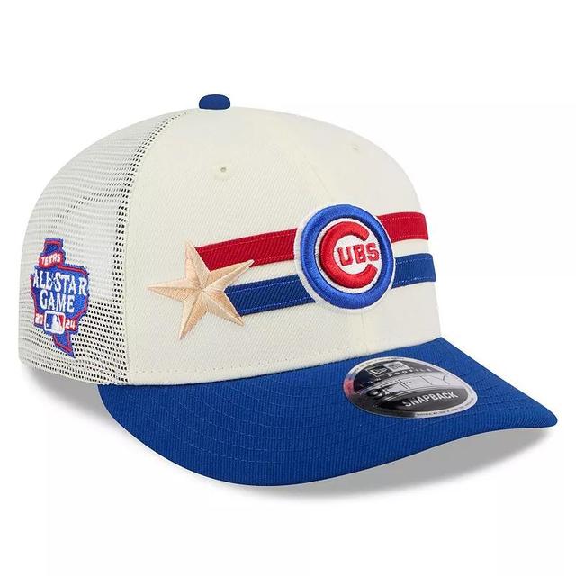 Mens New Era Cream/Royal Chicago Cubs 2024 MLB All-Star Game Workout Meshback Low Profile 9FIFTY Snapback Hat Product Image