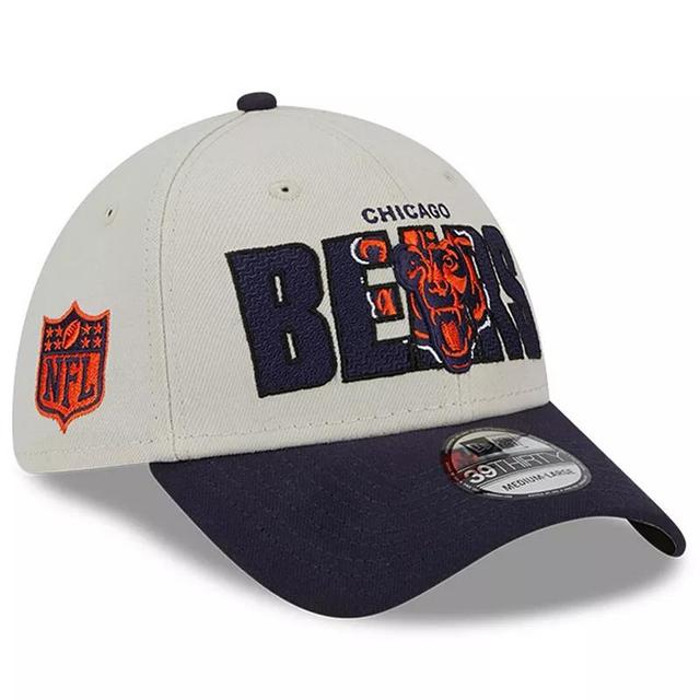 Mens New Era Stone/Navy Chicago Bears 2023 NFL Draft 39THIRTY Flex Hat Product Image