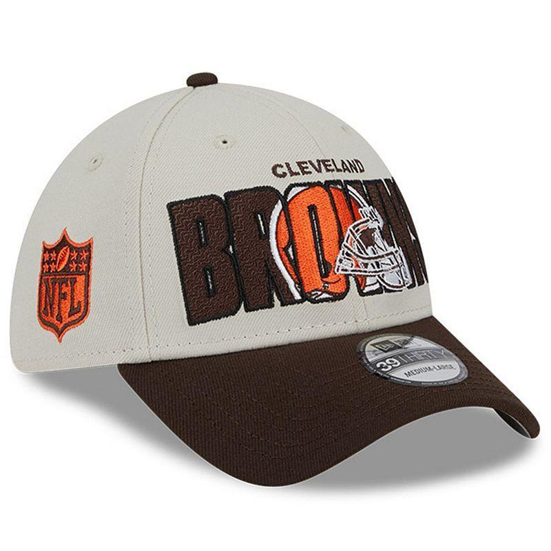 Men's New Era  Cream Cleveland Browns 2023 NFL Draft 39THIRTY Flex Hat Product Image