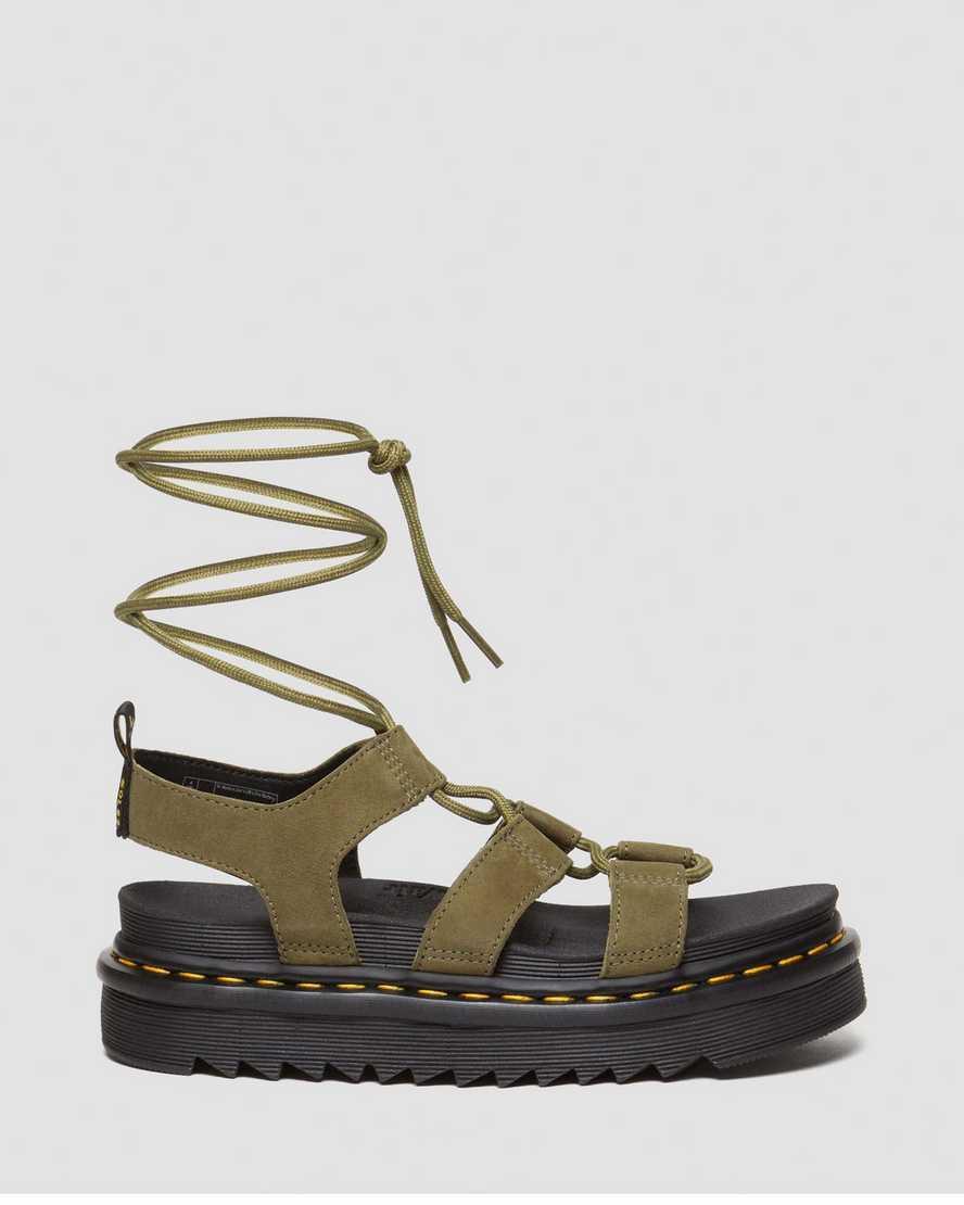 DR MARTENS Nartilla Tumbled Nubuck Leather Gladiator Sandals Product Image