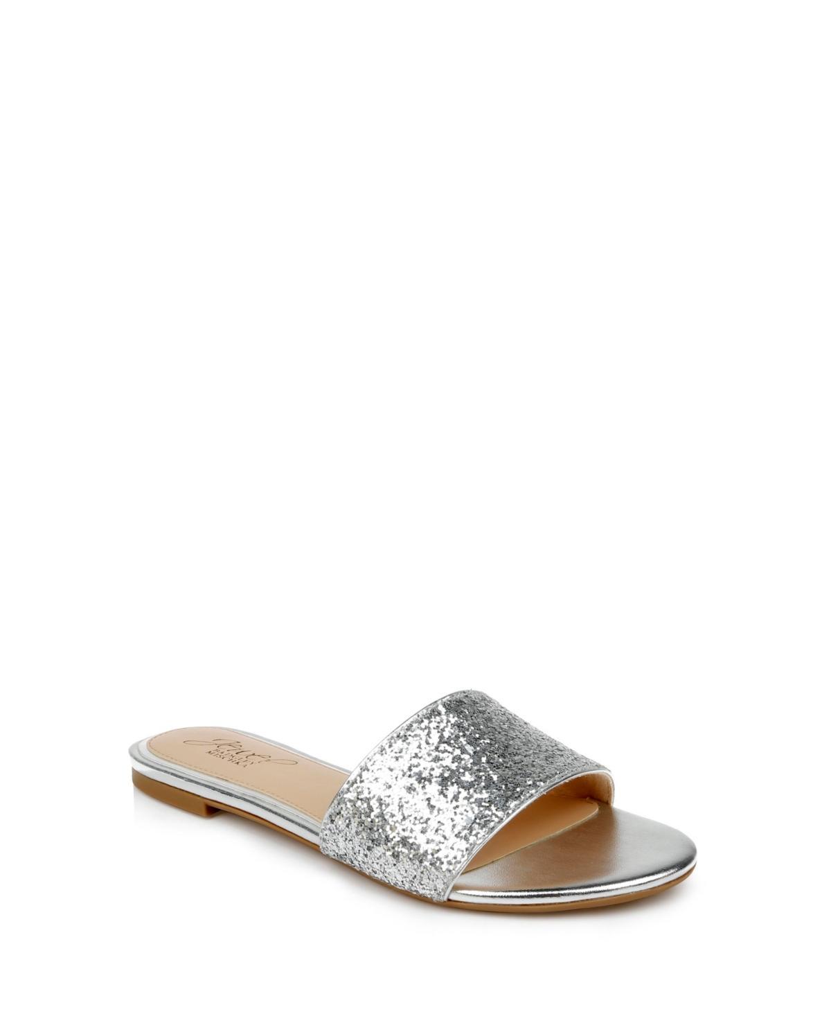 Jewel Badgley Mischka Womens Dillian Chunky Glitter Slide Evening Sandals Product Image