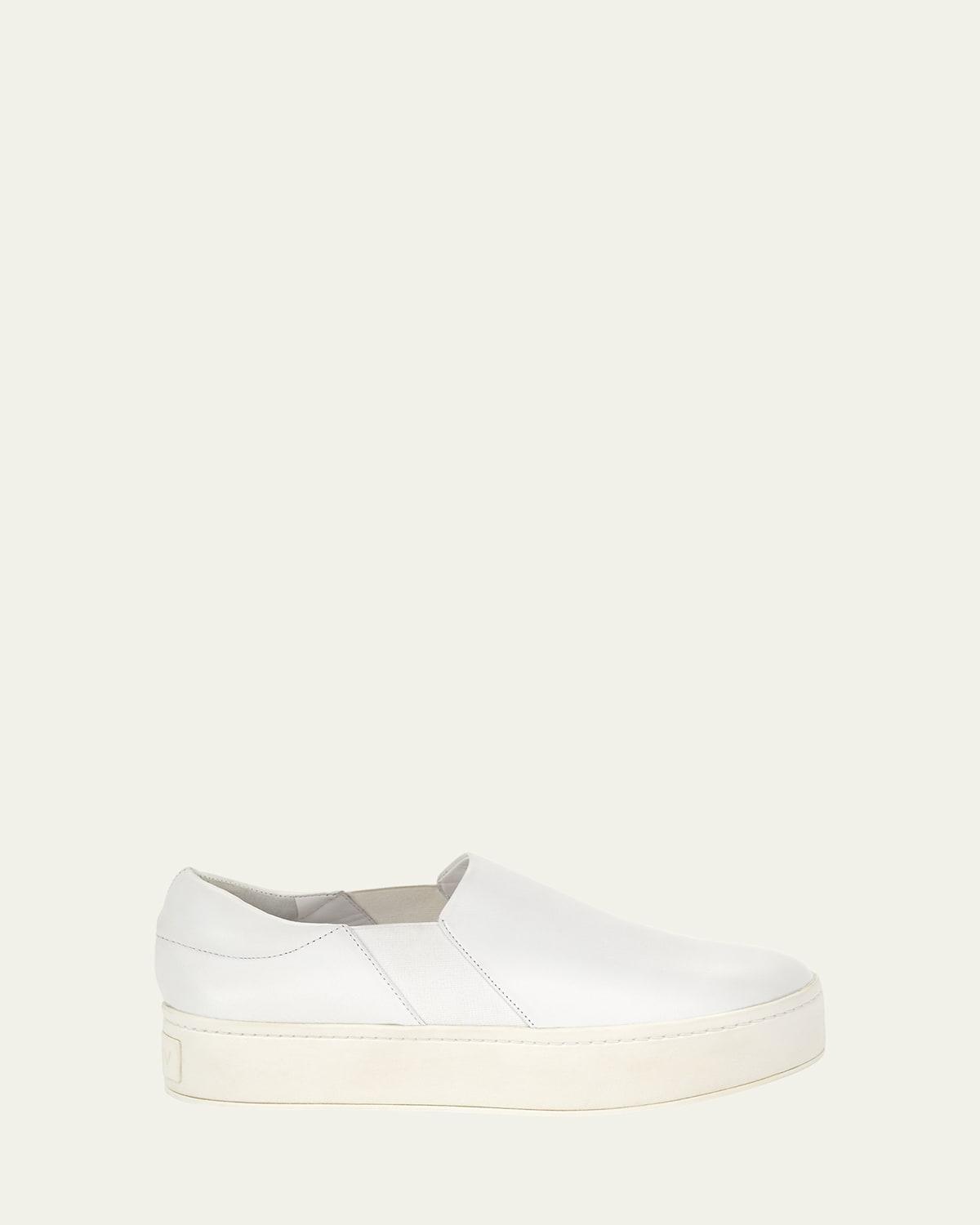 Womens Warren Leather Platform Slip-On Sneakers Product Image