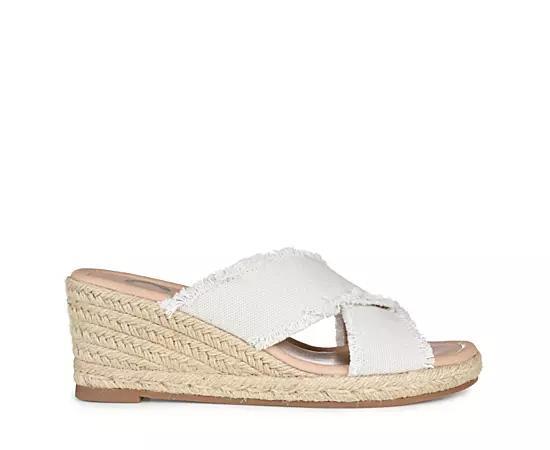 Journee Collection Shanni Womens Wedge Sandals Pink Product Image