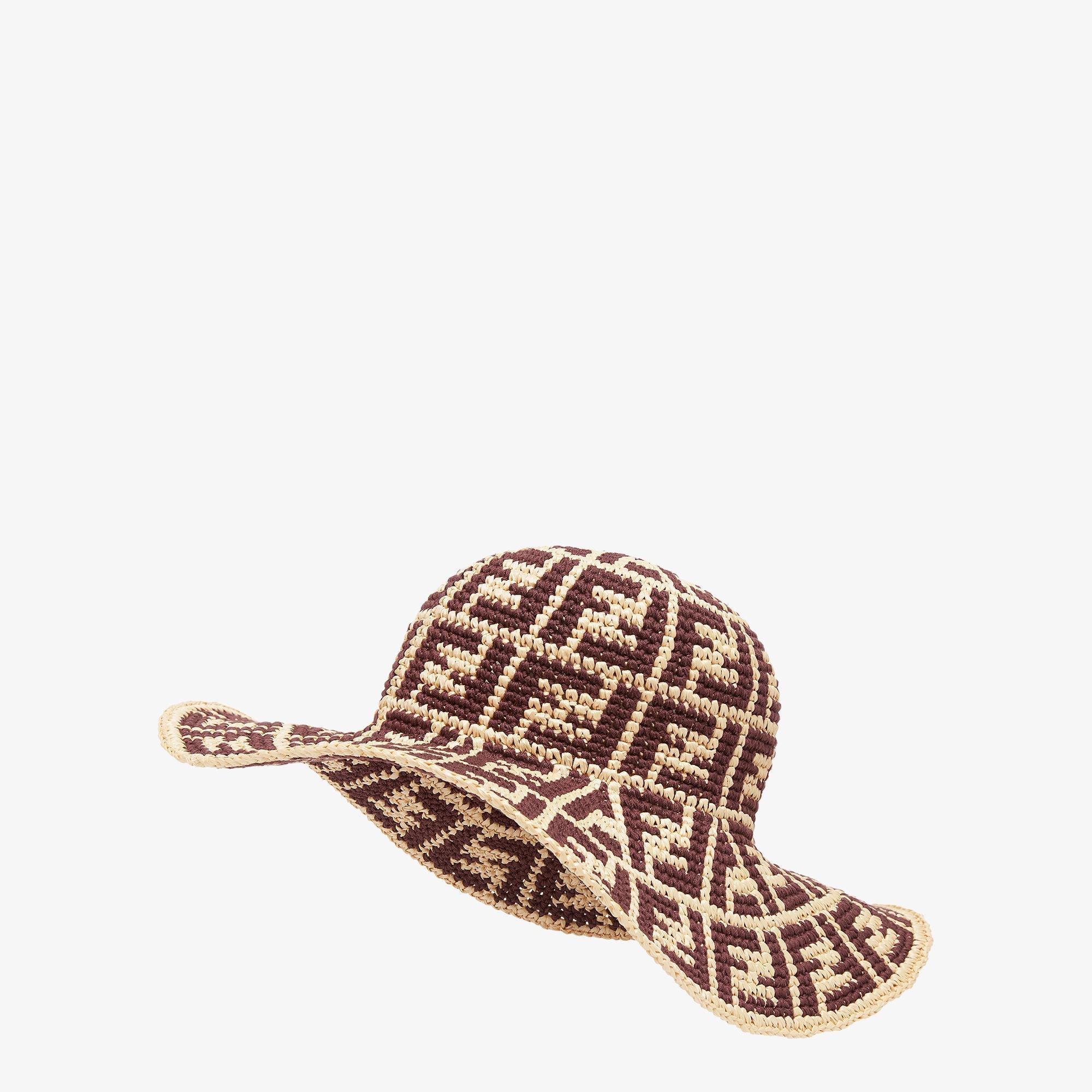 HatBrown raffia and cotton hat product image