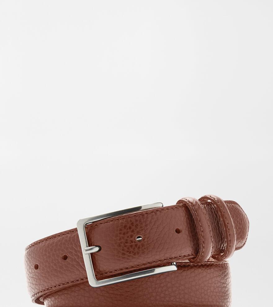 Peter Millar Mens Pebble Grain Belt | Color: Bourbon | Size: 32 Product Image