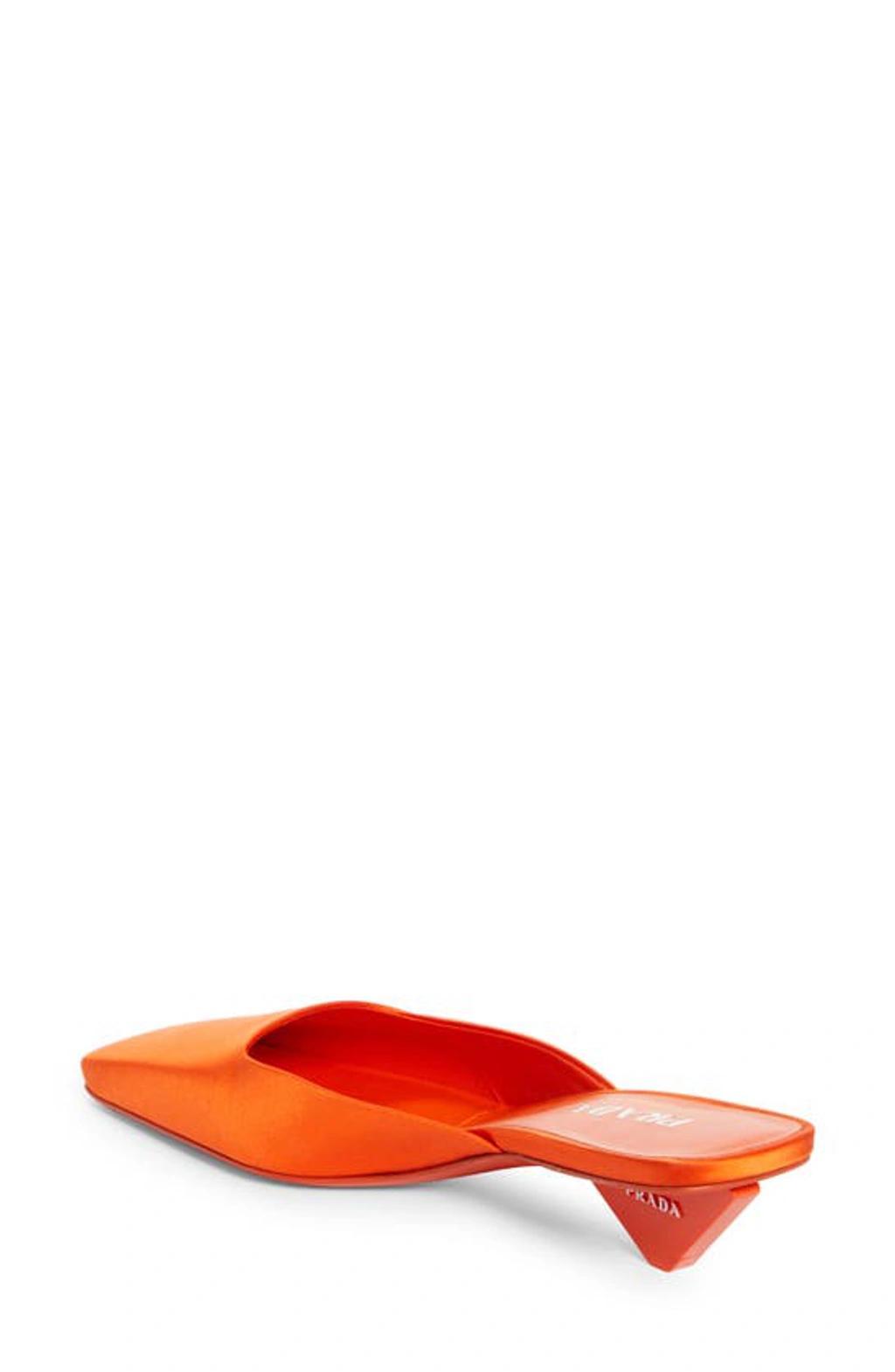 Modellerie Satin Mule In Orange Product Image