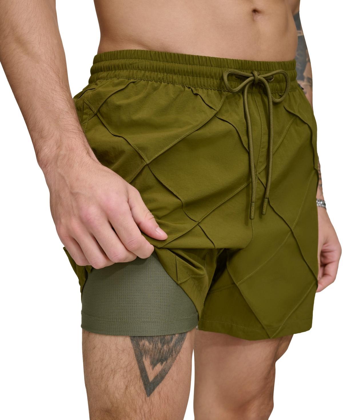 Dkny Mens Diamond Pintuck Performance 5 Volley Shorts Product Image