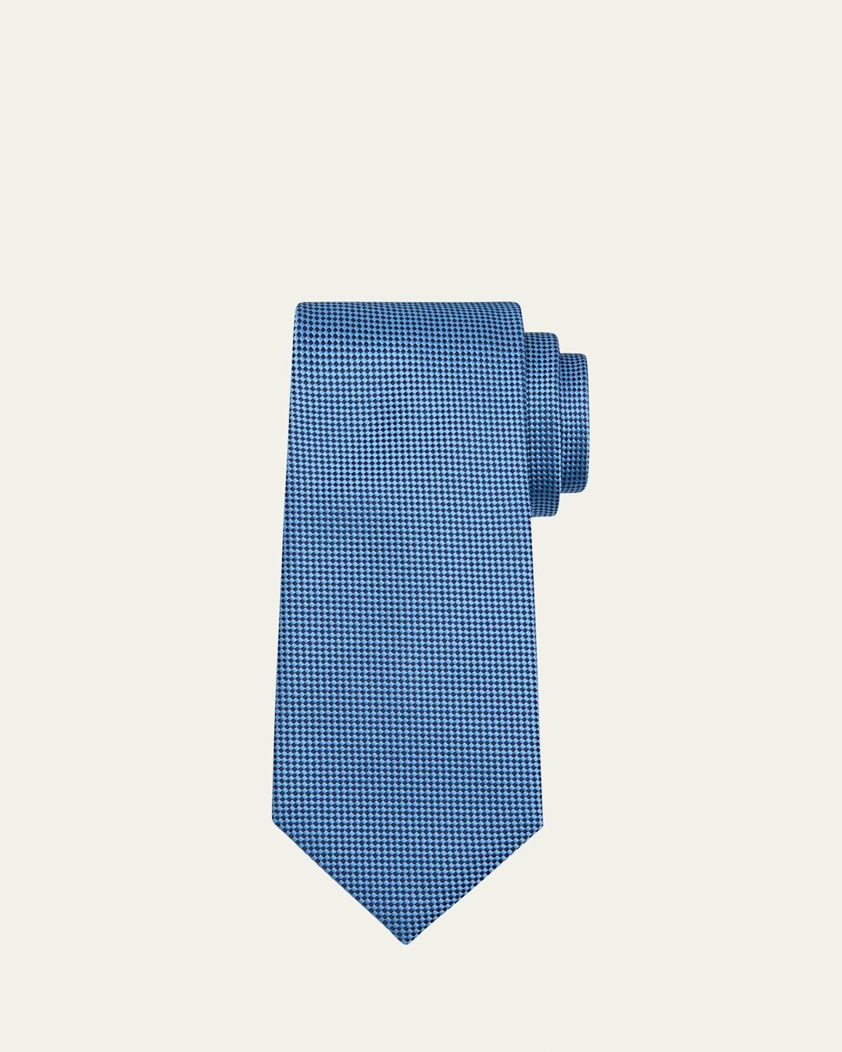 Mens Micro-Diamond Silk Tie Product Image