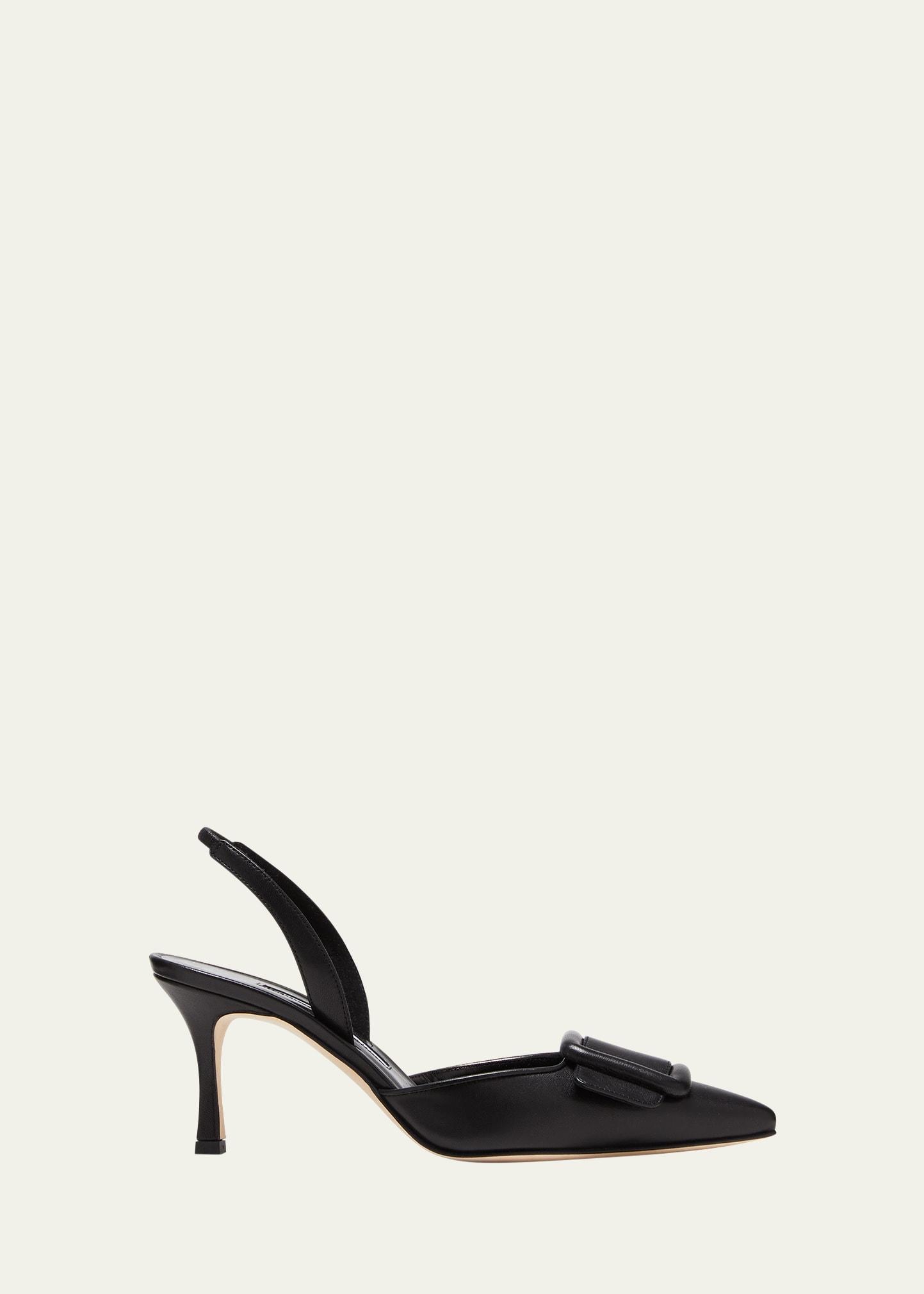 Manolo Blahnik Maysli Buckle Slingback Pointed Toe Pump Product Image