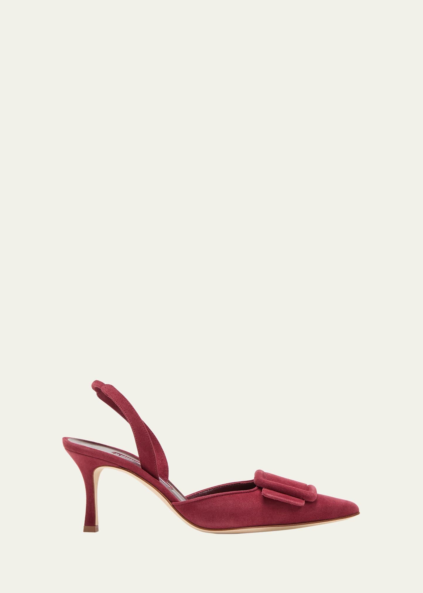 Manolo Blahnik Maysli Buckle Slingback Pointed Toe Pump Product Image