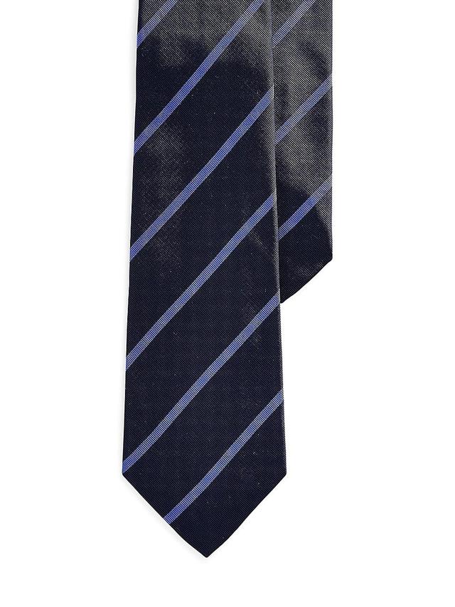 Mens Striped Silk Tie Product Image