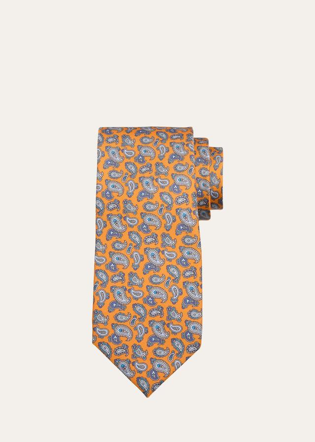 Mens Paisley-Print Silk Tie Product Image