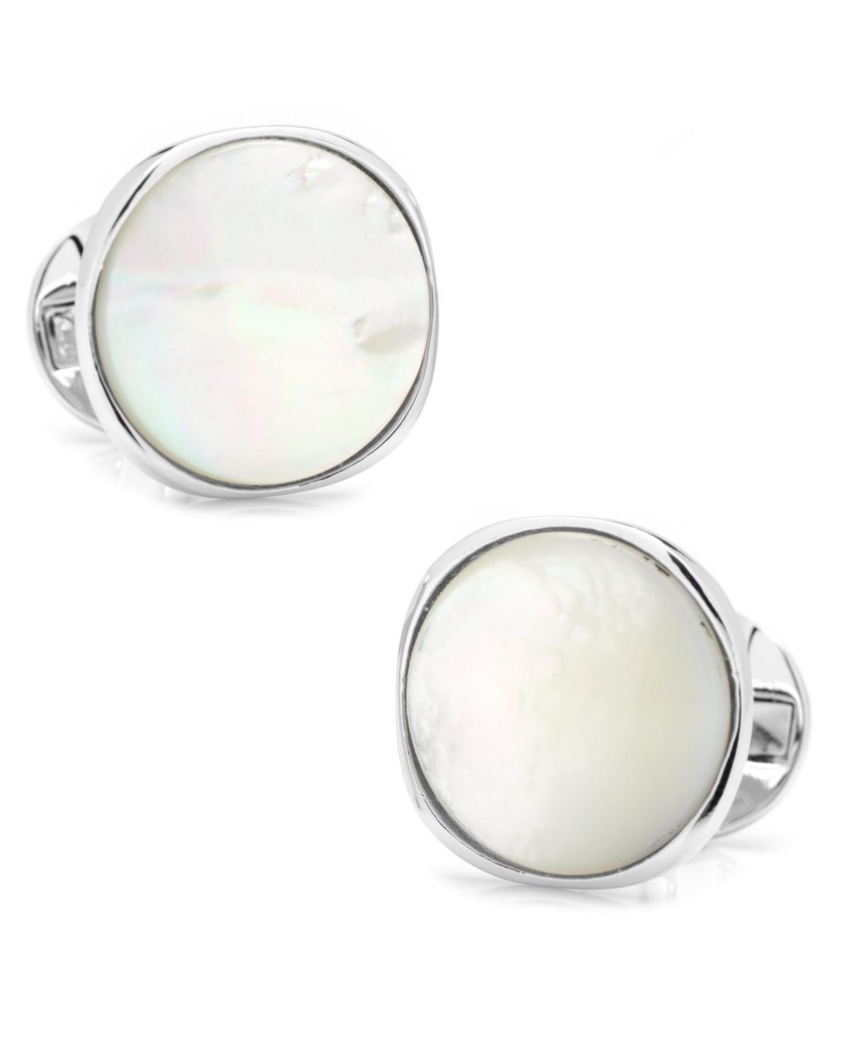 Mens Ox & Bull Trading Co. Sterling Silver & Mother of Pearl Cufflinks Product Image