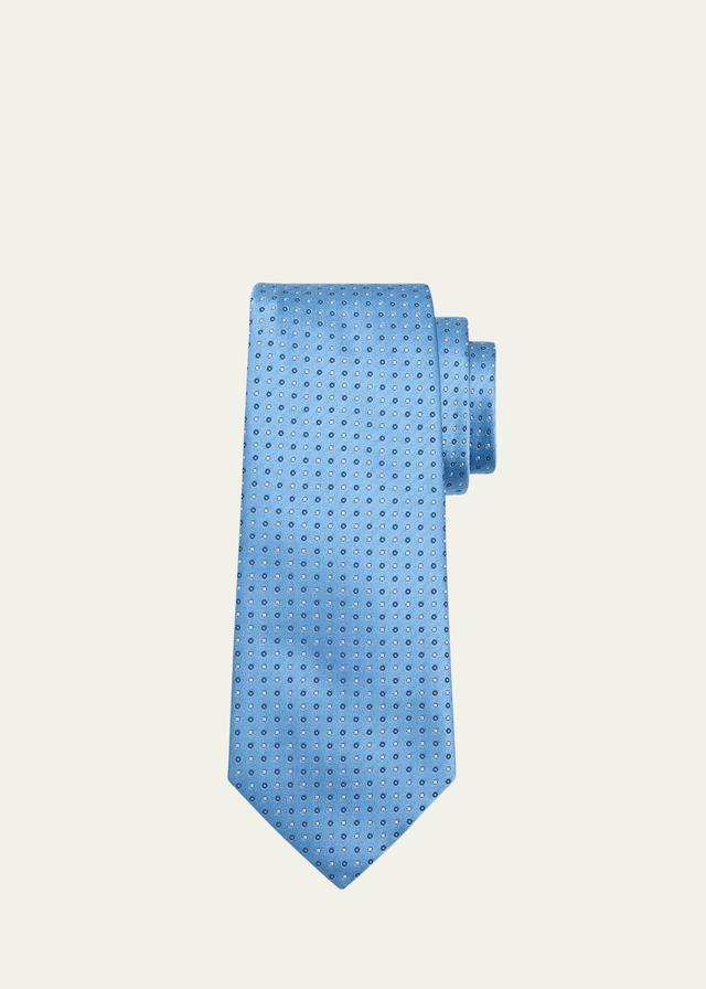 Mens Silk Jacquard Polka Dot Tie Product Image