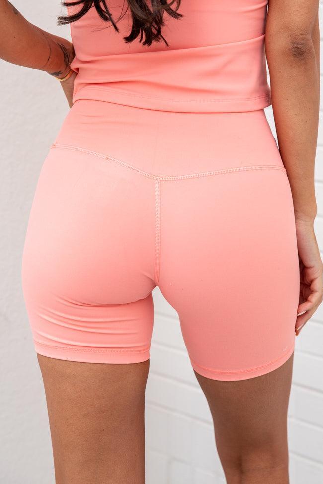 Pushing Forward Coral Biker Shorts   FINAL SALE Product Image