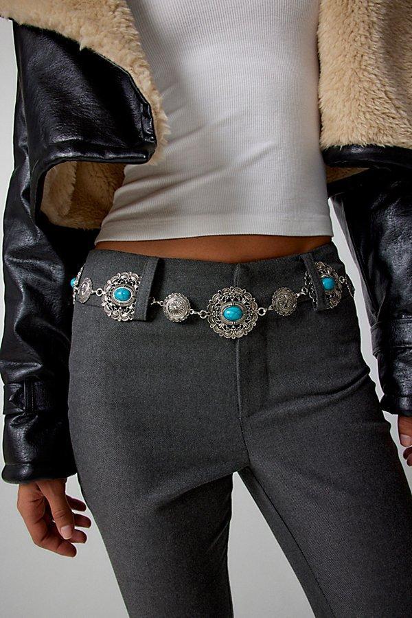 Open Circle Turquoise Belt Womens at Urban Outfitters Product Image