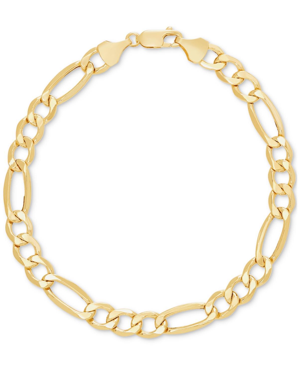 Italian Gold Mens Figaro Chain Bracelet in 10k Gold Product Image