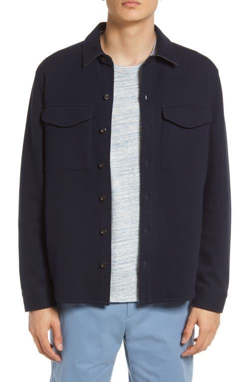 Vince Shirt Jacket (Black/Medium Heather Grey) Men's Coat Product Image