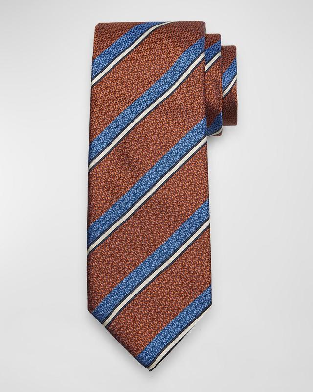 Mens Multi-Stripe Silk Tie Product Image