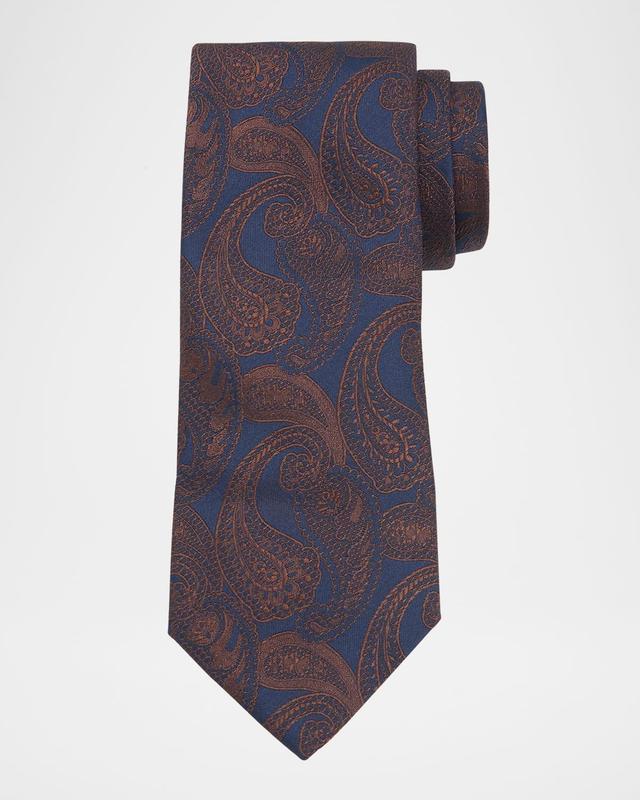 Mens Woven Paisley Silk Tie Product Image