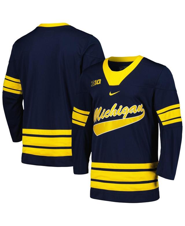 Mens Nike Navy Michigan Wolverines Replica Jersey Product Image