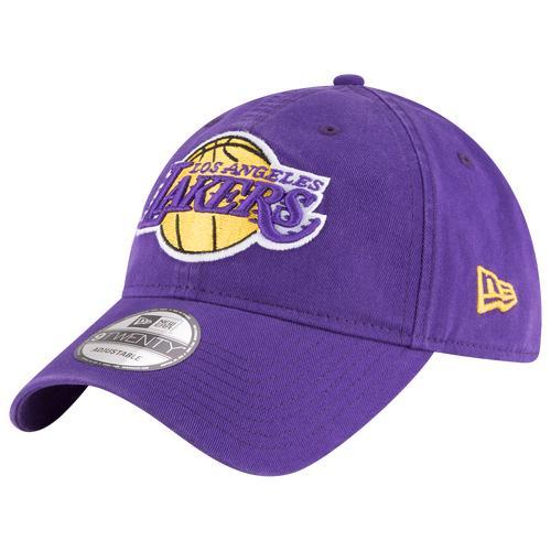 New Era Mens Lakers Core Classic Adjustable Cap - Purple/Yellow Product Image