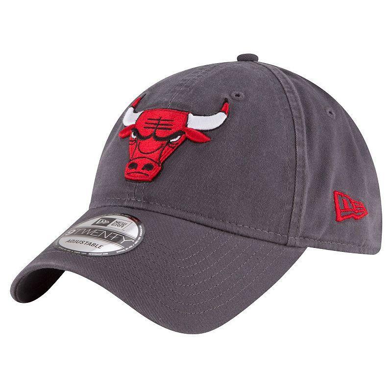 Mens New Era Chicago Bulls Team 2.0 9TWENTY Adjustable Hat, Grey Product Image