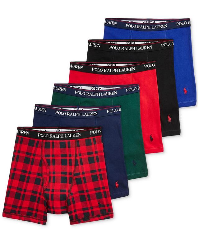 Polo Ralph Lauren Mens 5+1 Free Bonus Classic Fit Cotton Boxer Briefs - Rl2bfpld Product Image