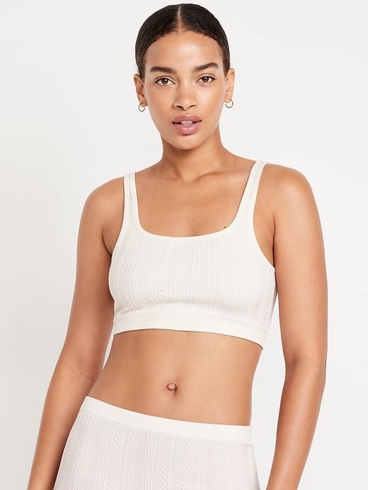 Seamless Cable-Knit Bralette Product Image