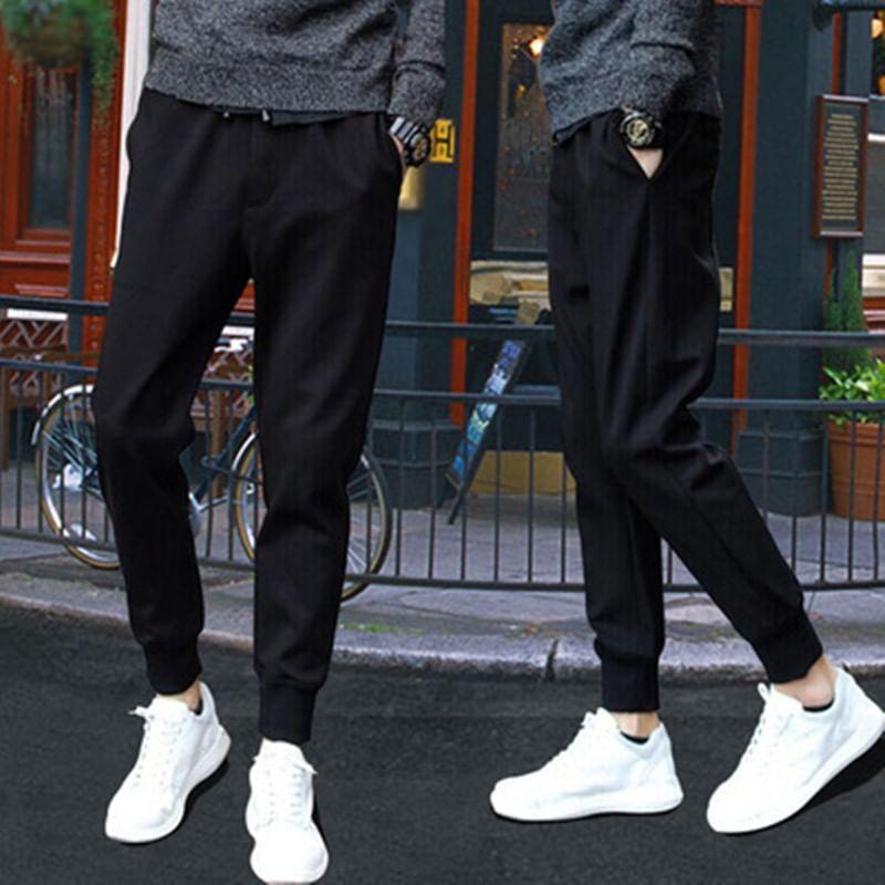 Drawstring Waist Plain Harem Pants Product Image