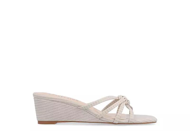 Journee Collection Womens Blayke Knotted Slip On Wedge Sandals Product Image