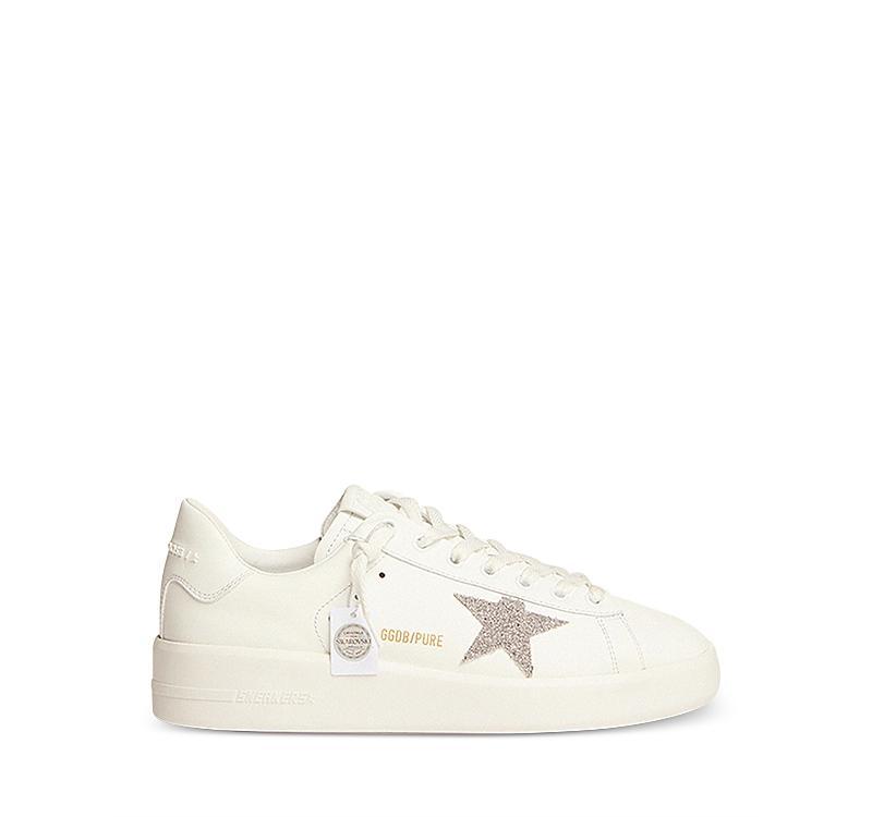 Golden Goose Womens Pure Star Lace Up Sneakers Product Image