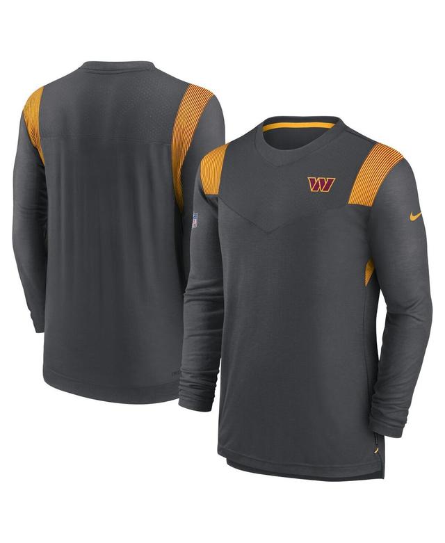 Mens Nike Charcoal Washington Commanders Sideline Tonal Logo Performance Player Long Sleeve T-shirt Product Image