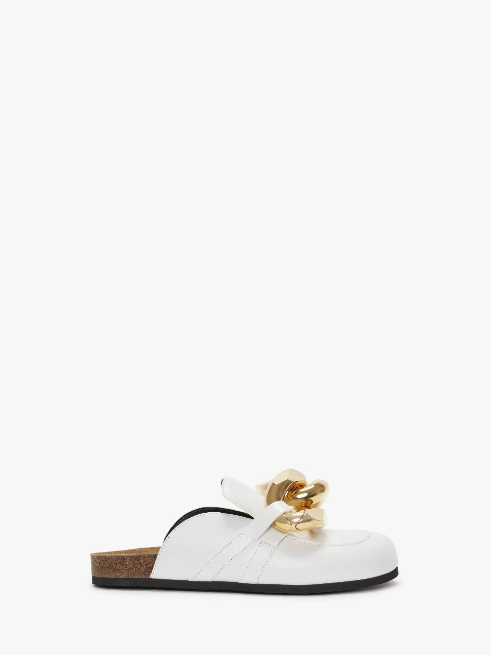 CHAIN LOAFER LEATHER MULES in white | JW Anderson US  Product Image