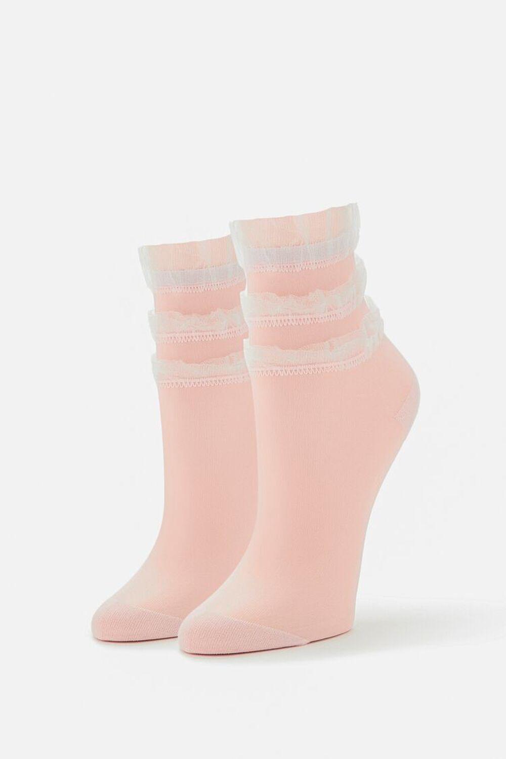 Ruffle-Trim Crew Socks | Forever 21 Product Image